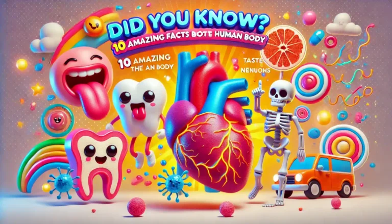 Did You Know? 20 Amazing Super-Cool Human Body Facts for Kids ! | Fun Science & Health Facts (Ages 6-12)